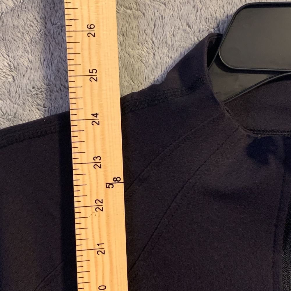 Avia Womens L 12 14 Black Full Zip Stretch Athletic Jacket Thumbholes NWT - Picture 7 of 8